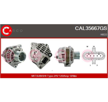 Větrák, chlazení motoru CASCO CEF73365GS