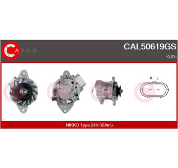 Rotor żtartéra CASCO CAR35015AS