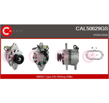 Rotor żtartéra CASCO CAR35028AS