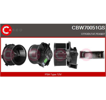 Odpor, vnitřní tlakový ventilátor CASCO CRS61007GS