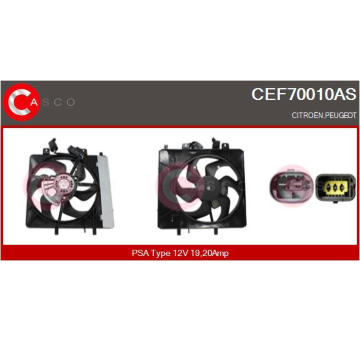 Elektromotor, větrák chladiče CASCO CEF70010AS