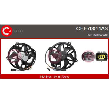 Elektromotor, větrák chladiče CASCO CEF70011AS