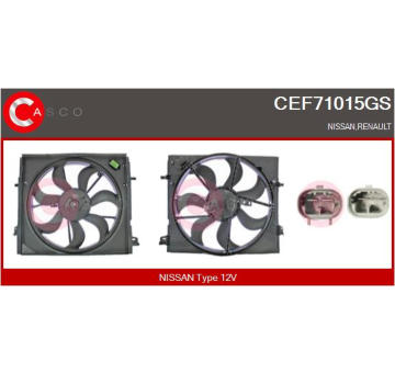 Elektromotor, větrák chladiče CASCO CEF71015GS