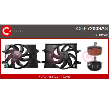 Elektromotor, větrák chladiče CASCO CEF72009AS