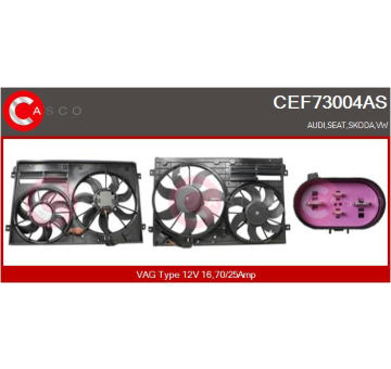 Elektromotor, větrák chladiče CASCO CEF73004AS