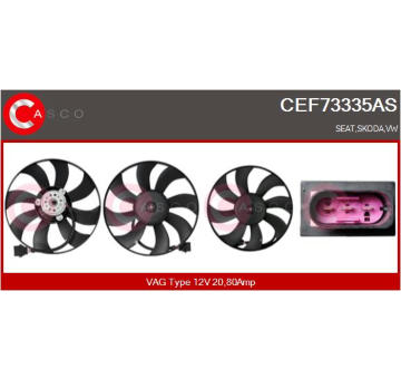 Větrák, chlazení motoru CASCO CEF73335AS