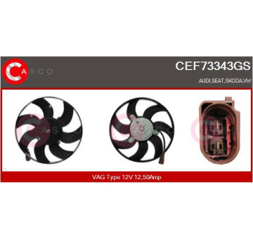 Větrák, chlazení motoru CASCO CEF73343GS