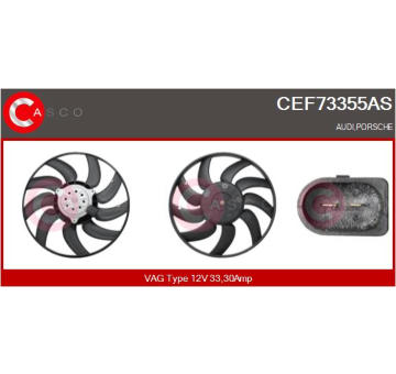 Ventilátor chladenia motora CASCO CEF73355AS