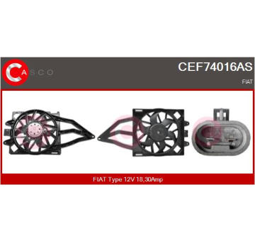 Elektromotor, větrák chladiče CASCO CEF74016AS