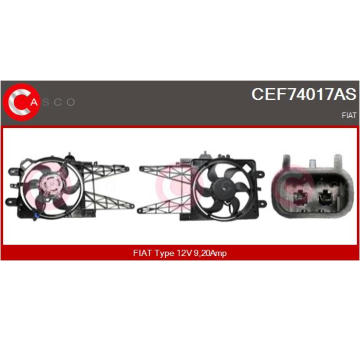 Elektromotor, větrák chladiče CASCO CEF74017AS