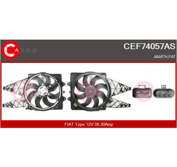 Elektromotor vetráka chladiča CASCO CEF74057AS