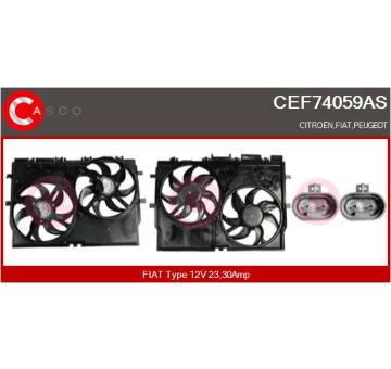 Elektromotor, větrák chladiče CASCO CEF74059AS