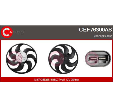 Ventilátor chladenia motora CASCO CEF76300AS