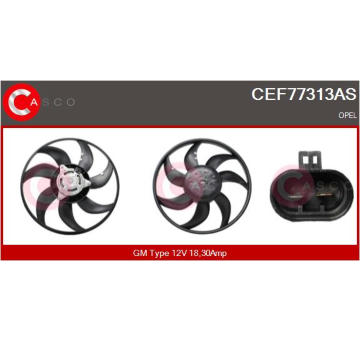 Větrák, chlazení motoru CASCO CEF77313AS