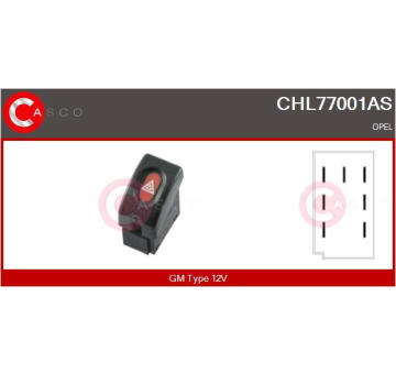 Vypinac vystraznych blikacu CASCO CHL77001AS