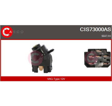 Spínač, zvedací zařízení oken CASCO CWR75001AS