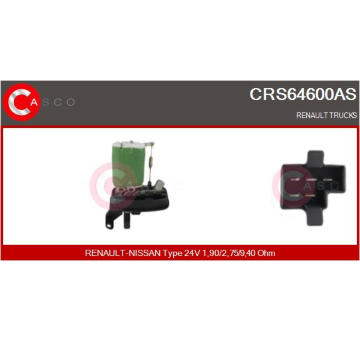 Odpor, vnitřní tlakový ventilátor CASCO CRS64600AS