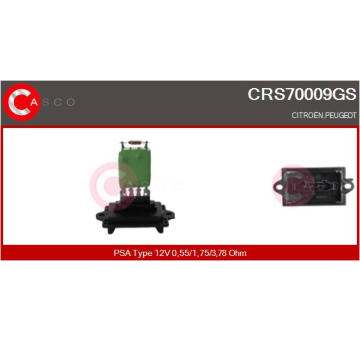Odpor, vnitřní tlakový ventilátor CASCO CRS70009GS