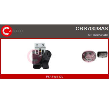 Předřazený odpor, elektromotor (ventilátor chladiče) CASCO CRS70038AS