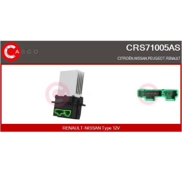 Odpor, vnitřní tlakový ventilátor CASCO CRS71005AS