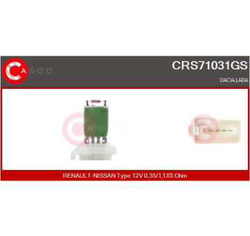 Odpor, vnitřní tlakový ventilátor CASCO CRS71031GS