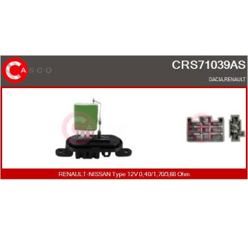 Odpor, vnitřní tlakový ventilátor CASCO CRS71039AS