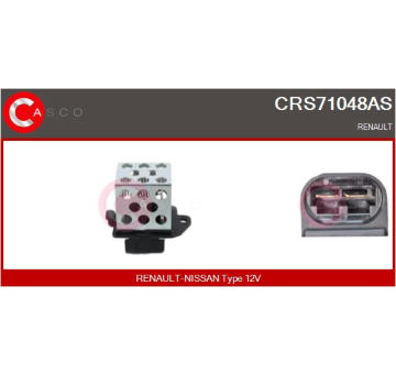 Predradený odpor, elektromotor (ventilátor chladiča) CASCO CRS71048AS