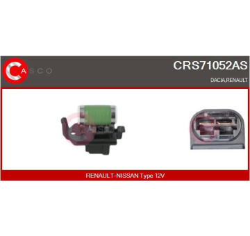 Předřazený odpor, elektromotor (ventilátor chladiče) CASCO CRS71052AS