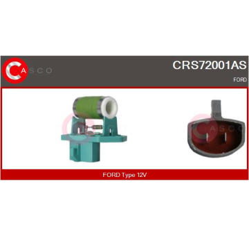 Predradený odpor, elektromotor (ventilátor chladiča) CASCO CRS72001AS