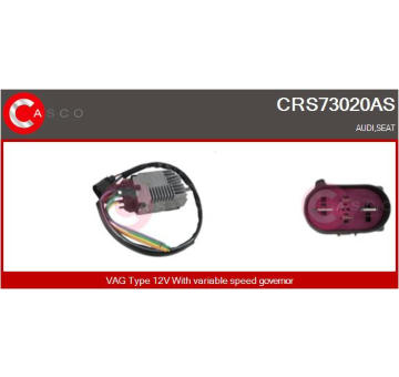 Předřazený odpor, elektromotor (ventilátor chladiče) CASCO CRS73020AS