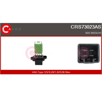 Odpor, vnitřní tlakový ventilátor CASCO CRS73023AS
