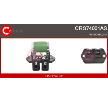 Předřazený odpor, elektromotor (ventilátor chladiče) CASCO CRS74001AS