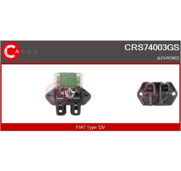 Předřazený odpor, elektromotor (ventilátor chladiče) CASCO CRS74003GS