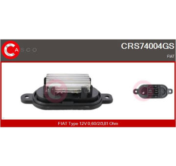 Odpor, vnitřní tlakový ventilátor CASCO CRS74004GS