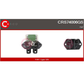 Předřazený odpor, elektromotor (ventilátor chladiče) CASCO CRS74006GS