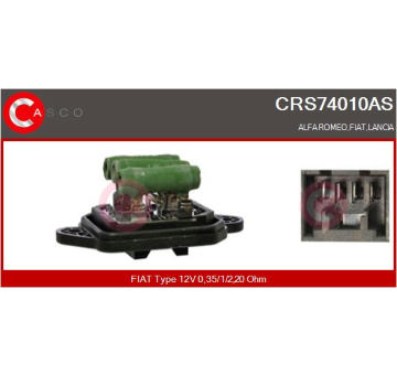 Odpor, vnitřní tlakový ventilátor CASCO CRS74010AS