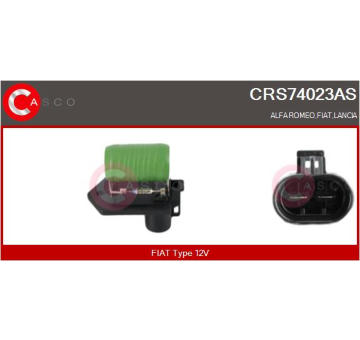 Předřazený odpor, elektromotor (ventilátor chladiče) CASCO CRS74023AS