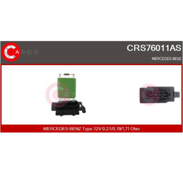 Odpor, vnitřní tlakový ventilátor CASCO CRS76011AS