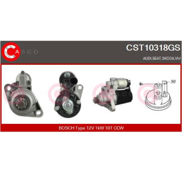 Elektromagnetický spínač pre żtartér CASCO CSO10153AS