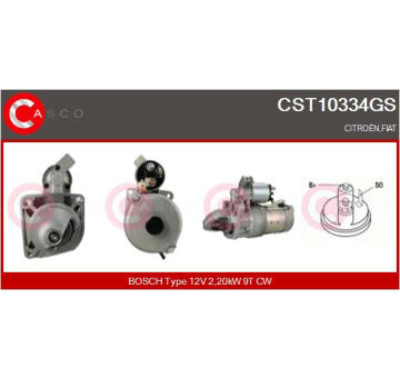 Elektromagnetický spínač pre żtartér CASCO CSO10180AS