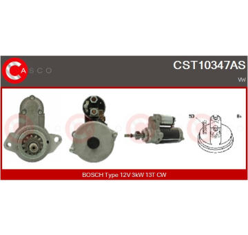 Elektromagnetický spínač pre żtartér CASCO CSO30111AS