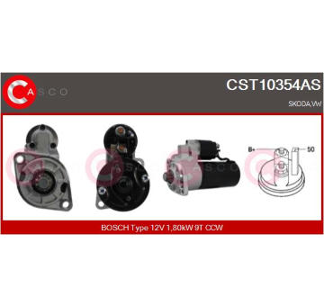 Elektromagnetický spínač pre żtartér CASCO CSO35120AS