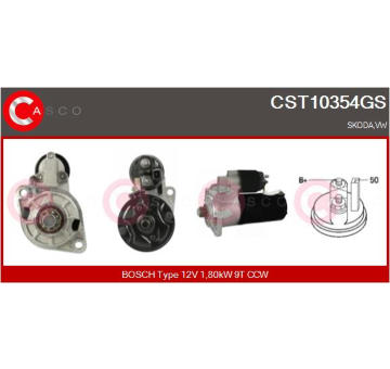 Elektromagnetický spínač pre żtartér CASCO CSO10207AS