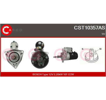 Elektromagnetický spínač pre żtartér CASCO CSO35132AS