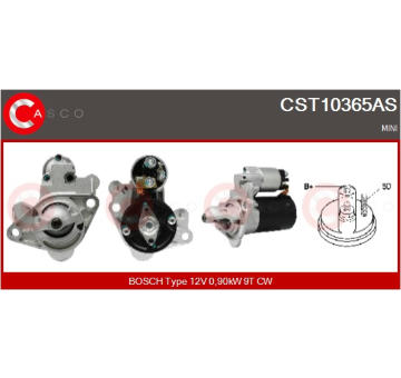 Elektromagnetický spínač pre żtartér CASCO CSO40109AS
