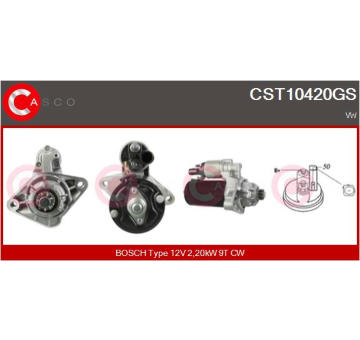 Elektromagnetický spínač pre żtartér CASCO CSO14100AS