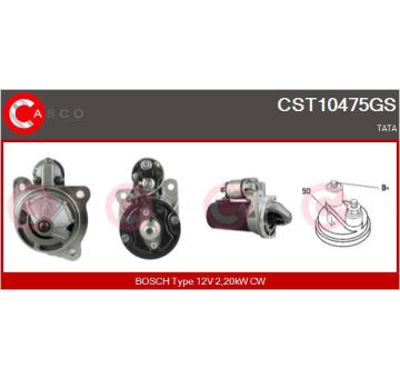 Elektromagnetický spínač pre żtartér CASCO CSO15151AS