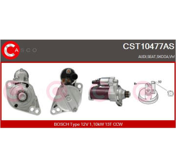 Elektromagnetický spínač pre żtartér CASCO CSO15154AS