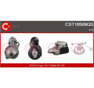 Elektromagnetický spínač pre żtartér CASCO CSO20124AS