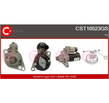 Elektromagnetický spínač pre żtartér CASCO CSO25100AS